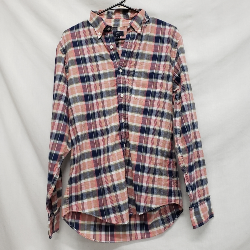 J. Crew Summer Plaid Button front Shirt